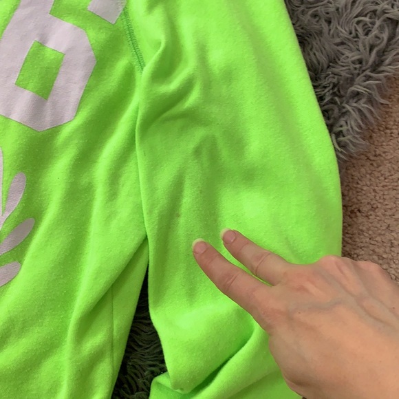 VS PINK NEON GREEN SWEAT SET WOMENS - Picture 11 of 13